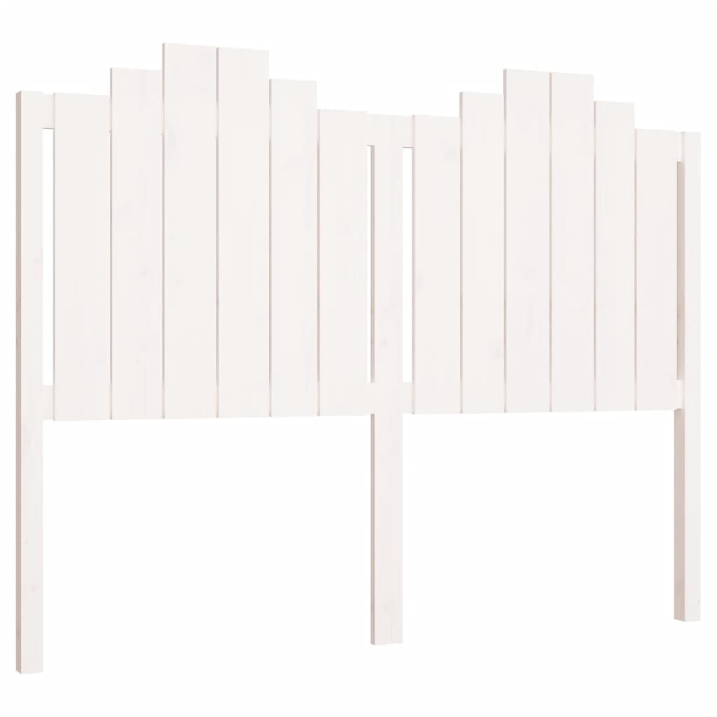 Bed Headboard White 141x4x110 cm Solid Wood Pine