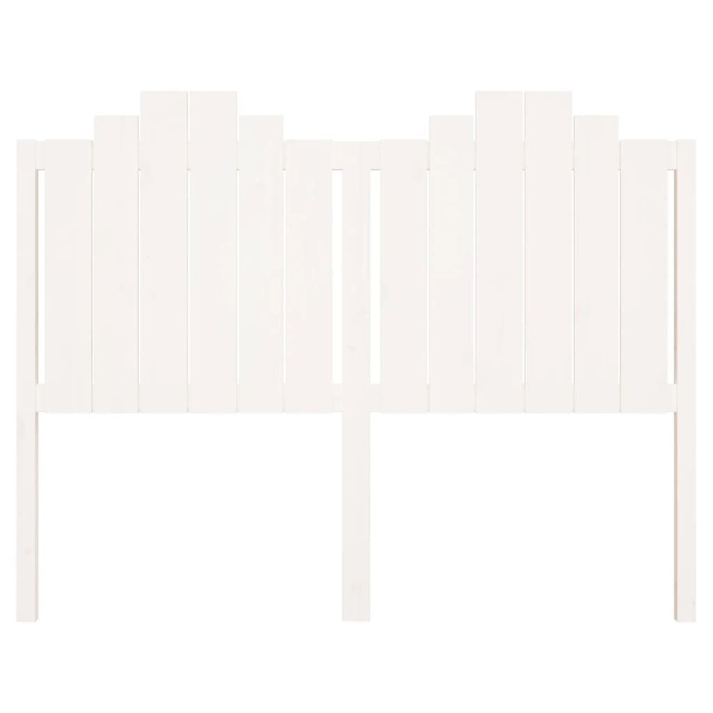 Bed Headboard White 141x4x110 cm Solid Wood Pine