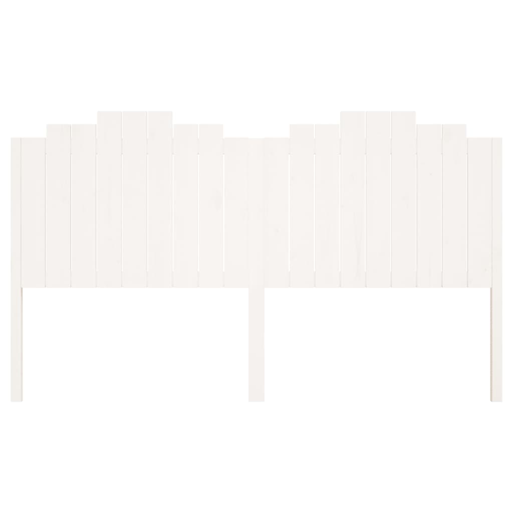 Bed Headboard White 186x4x110 cm Solid Wood Pine