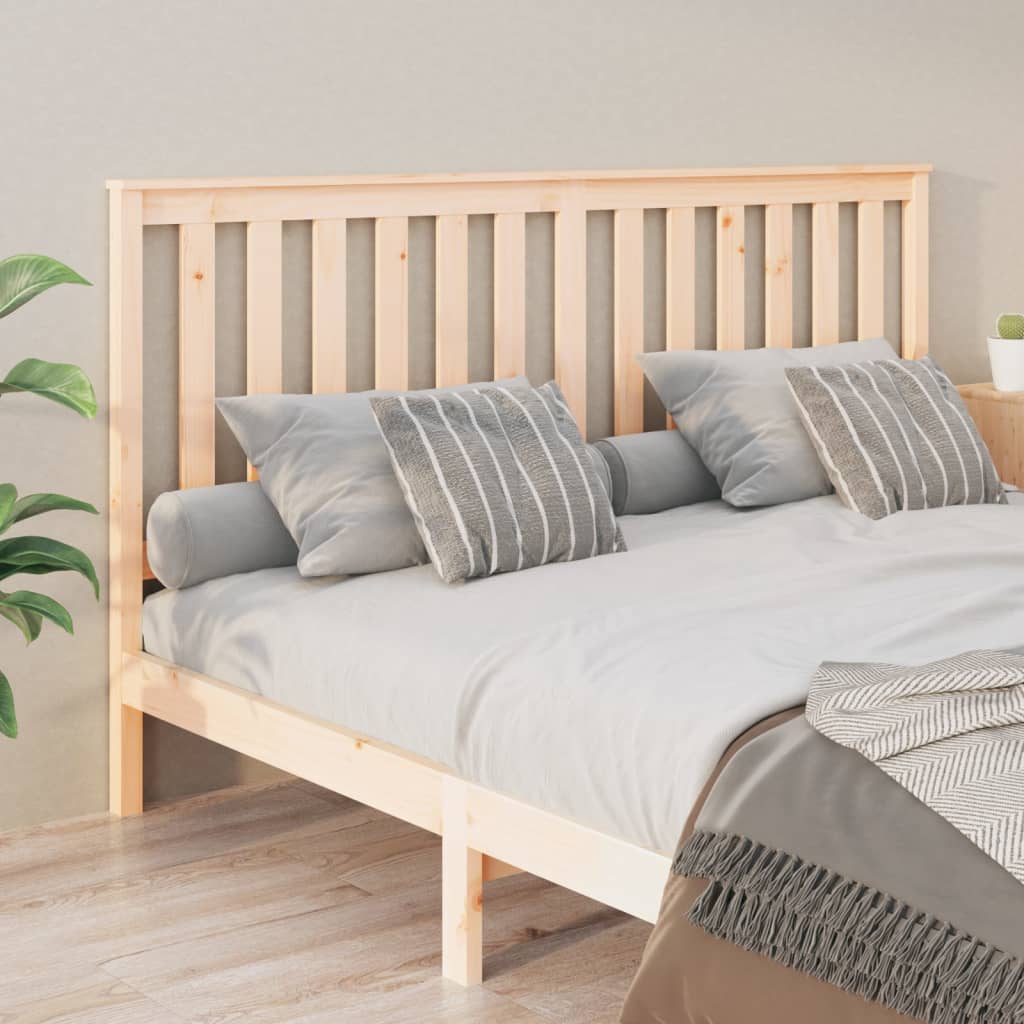 Bed Headboard 186x6x101 cm Solid Wood Pine