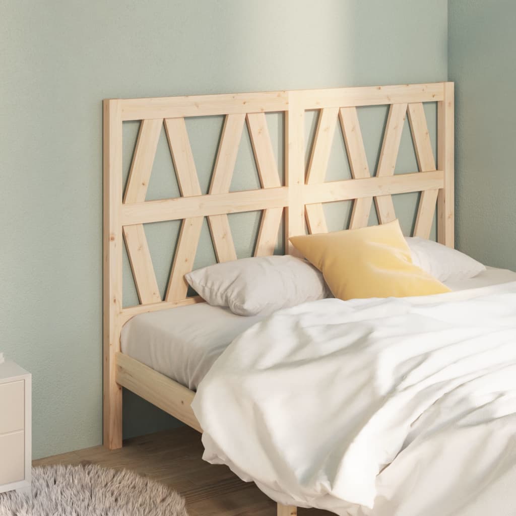 Bed Headboard 141X4X100 Cm Solid Wood Pine