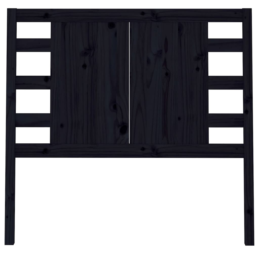 Headboard Black 96x4x100 cm Solid Wood Pine