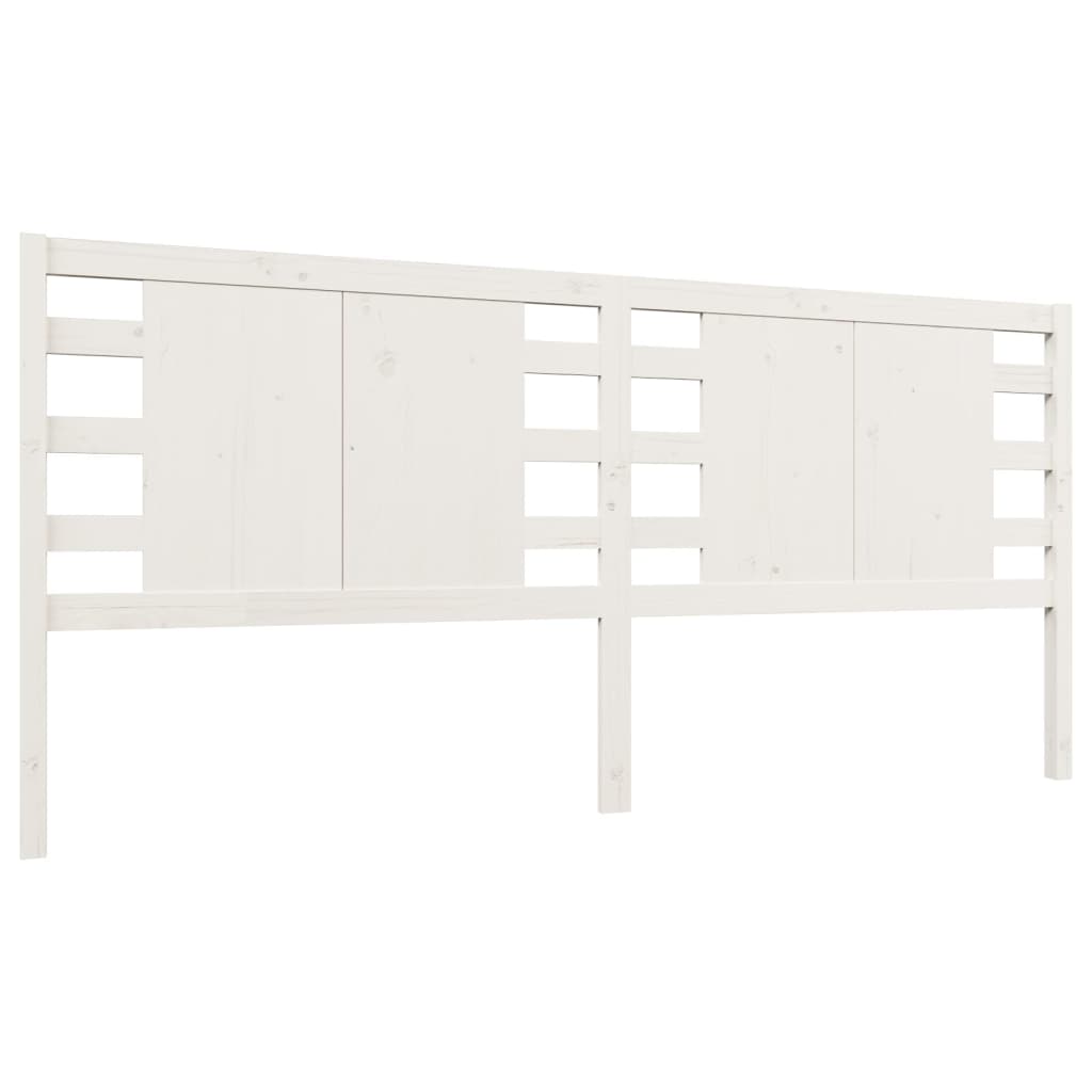 Headboard White 141x4x100 cm Solid Wood Pine