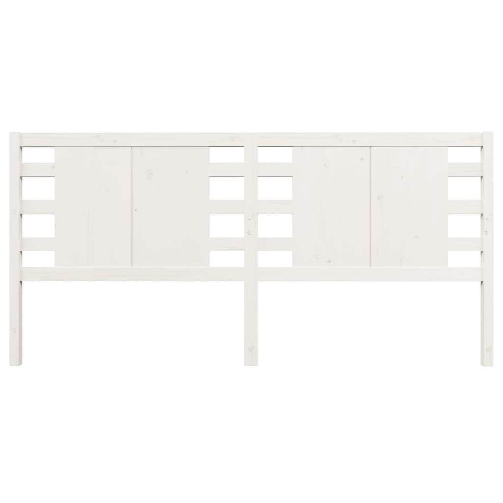 Headboard White 141x4x100 cm Solid Wood Pine