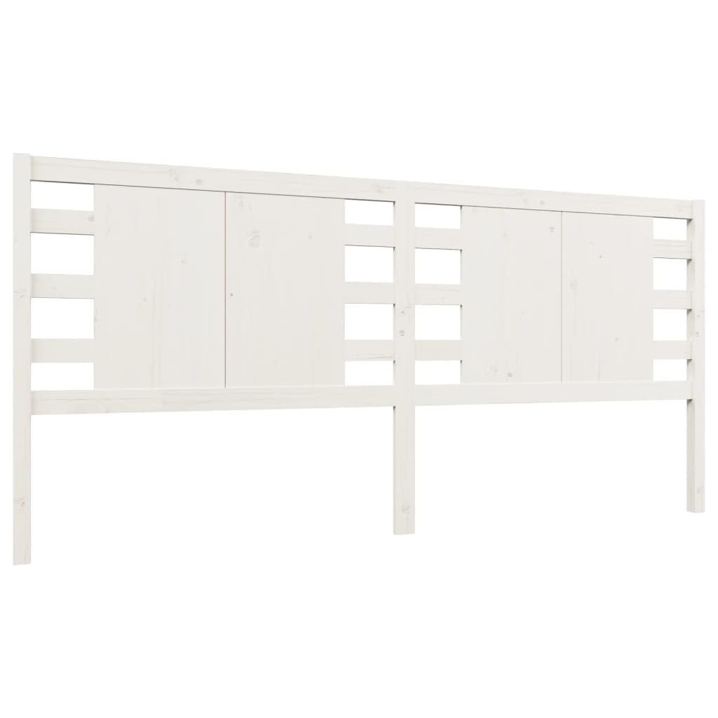 Headboard White 186x4x100 cm Solid Wood Pine