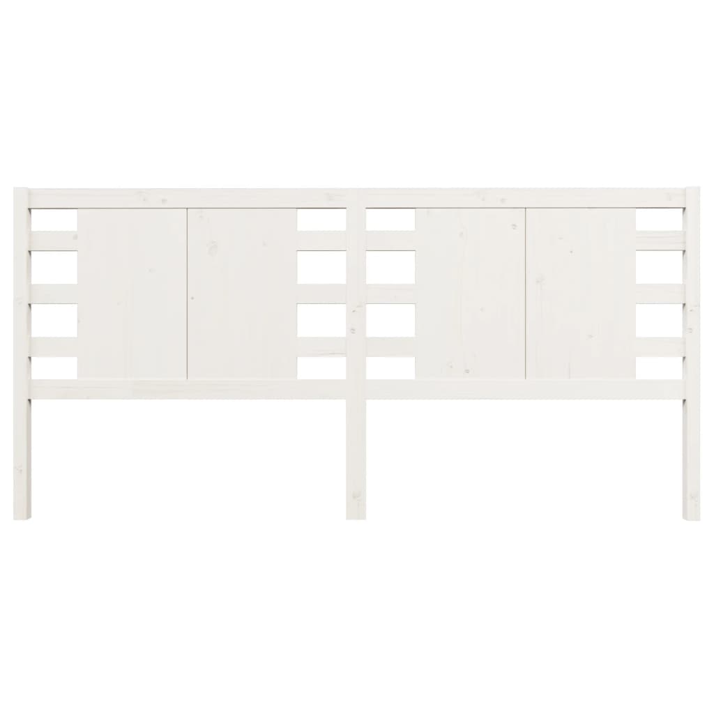 Headboard White 186x4x100 cm Solid Wood Pine