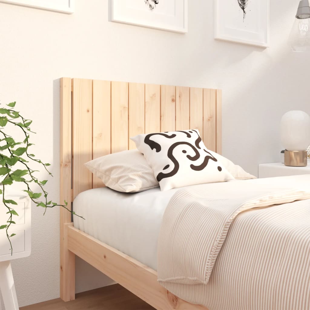 Bed Headboard 95.5x4x100 cm Solid Wood Pine