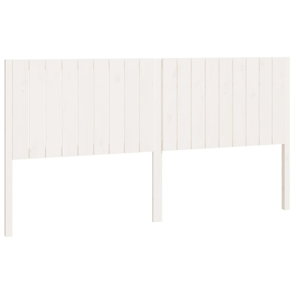 Bed Headboard White 185.5x4x100 cm Solid Wood Pine