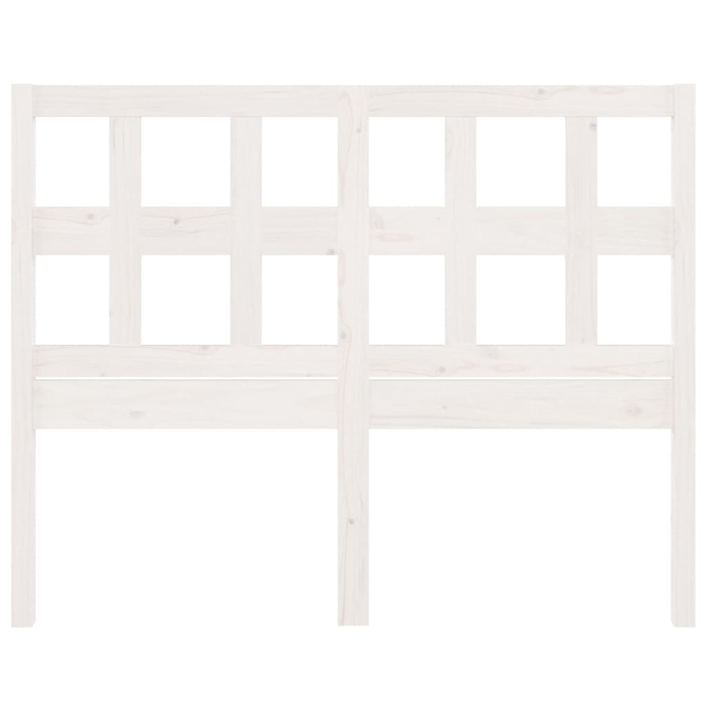 Bed Headboard White 140.5x4x100 cm Solid Wood Pine