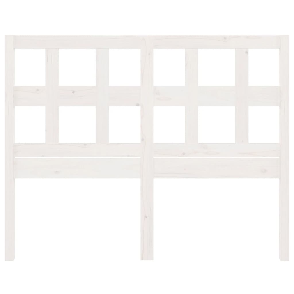 Bed Headboard White 185.5x4x100 cm Solid Wood Pine