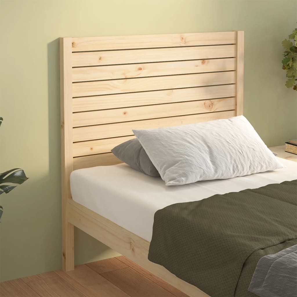 Bed Headboard Black 156X4X100 Cm Solid Wood Pine