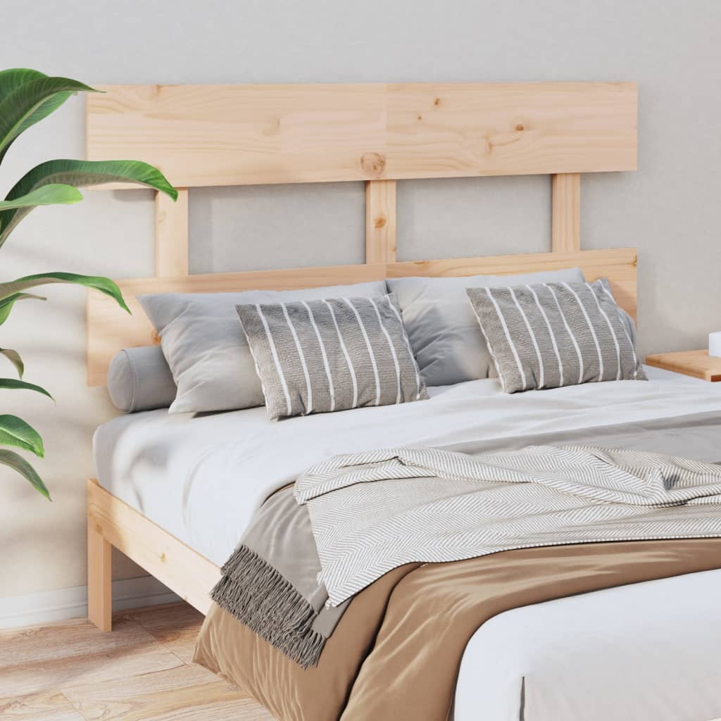 Bed Headboard White 138X3X81 Cm Solid Wood Pine