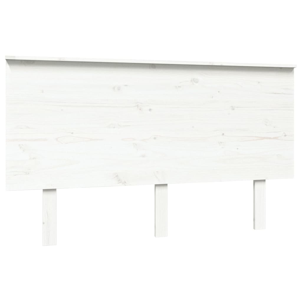 Bed Headboard White 139x6x82.5 cm Solid Wood Pine