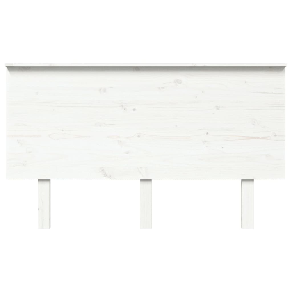 Bed Headboard White 139x6x82.5 cm Solid Wood Pine