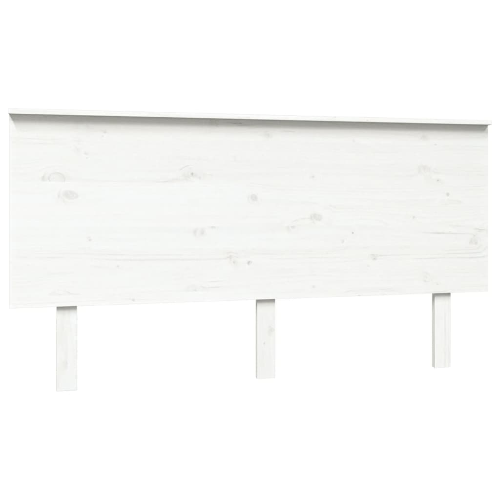 Bed Headboard White 154x6x82.5 cm Solid Wood Pine