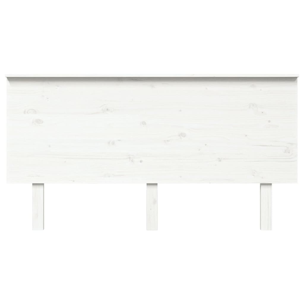 Bed Headboard White 154x6x82.5 cm Solid Wood Pine