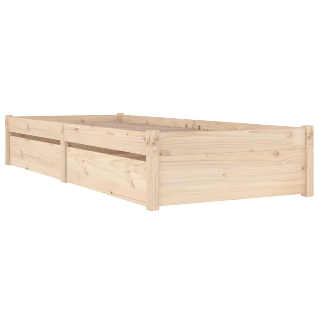 Bed Frame with Drawers 92x187 cm Single Size