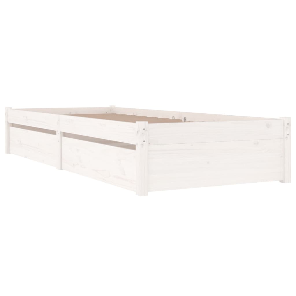 Bed Frame With Drawers 92X187 Cm Single Size