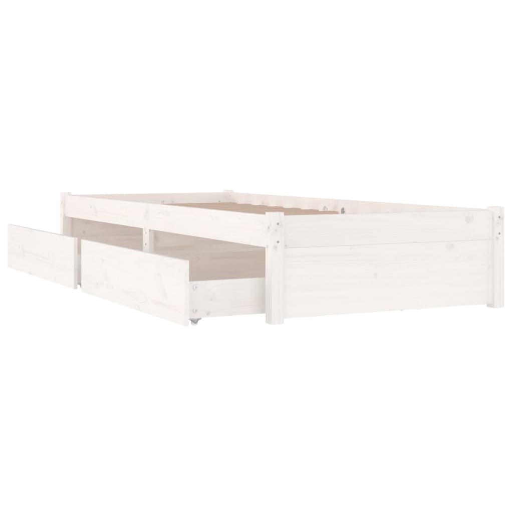 Bed Frame With Drawers 92X187 Cm Single Size