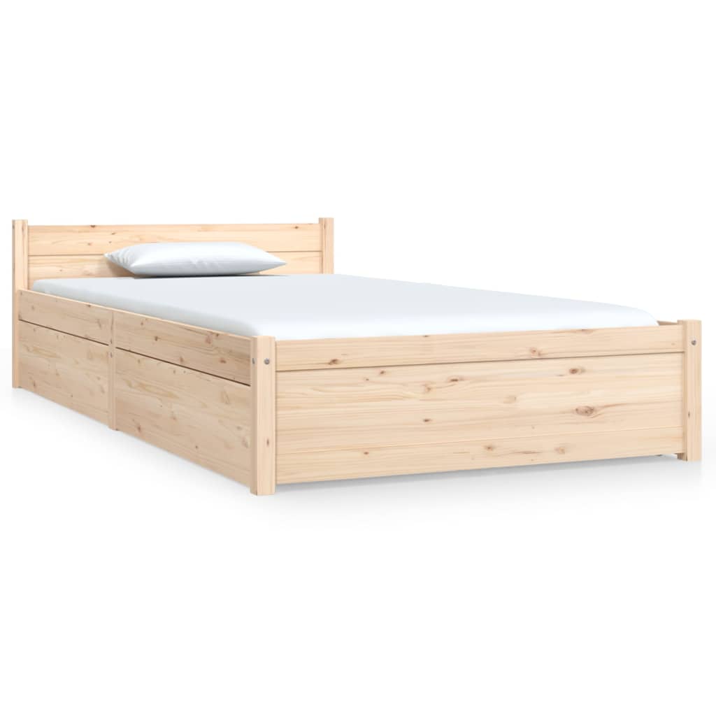 Bed Frame without Mattress with Drawers 90x190 cm