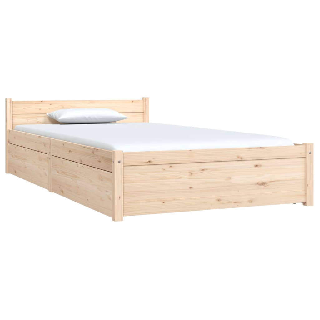 Bed Frame without Mattress with Drawers 90x190 cm