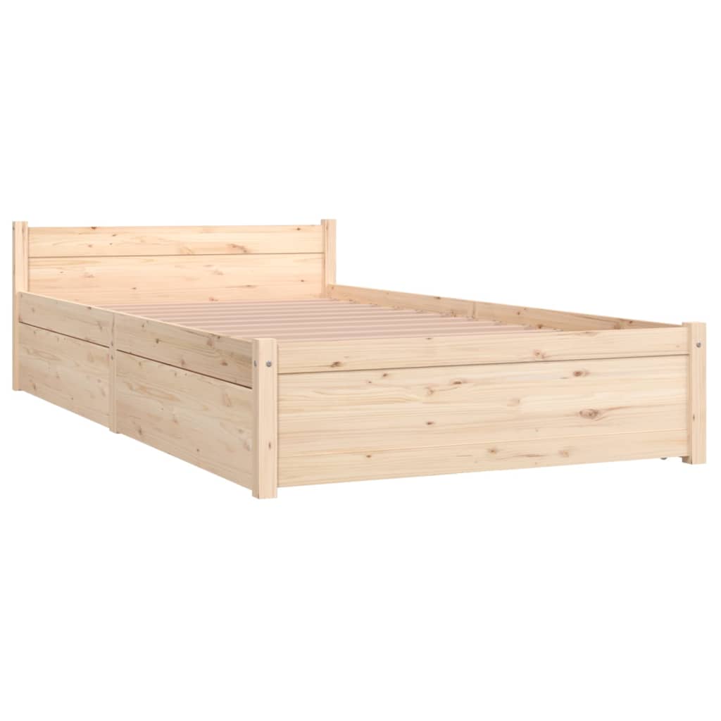 Bed Frame without Mattress with Drawers 90x190 cm