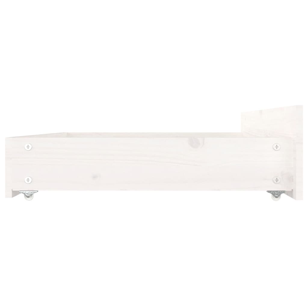 Bed Frame with Drawers White 183x203 cm King Size