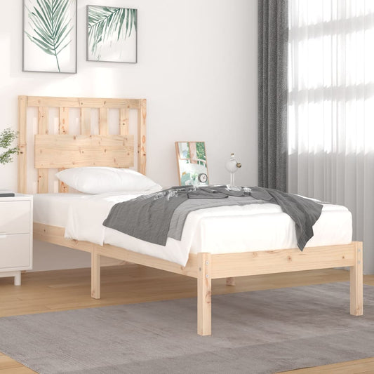 Bed Frame Solid Wood Pine 92X187 Cm Single Size