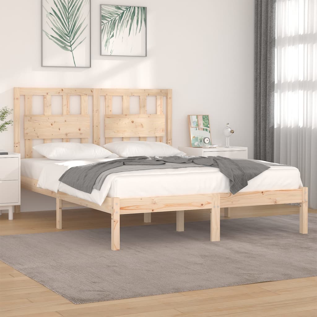 Bed Frame Solid Wood Pine 92X187 Cm Single Size