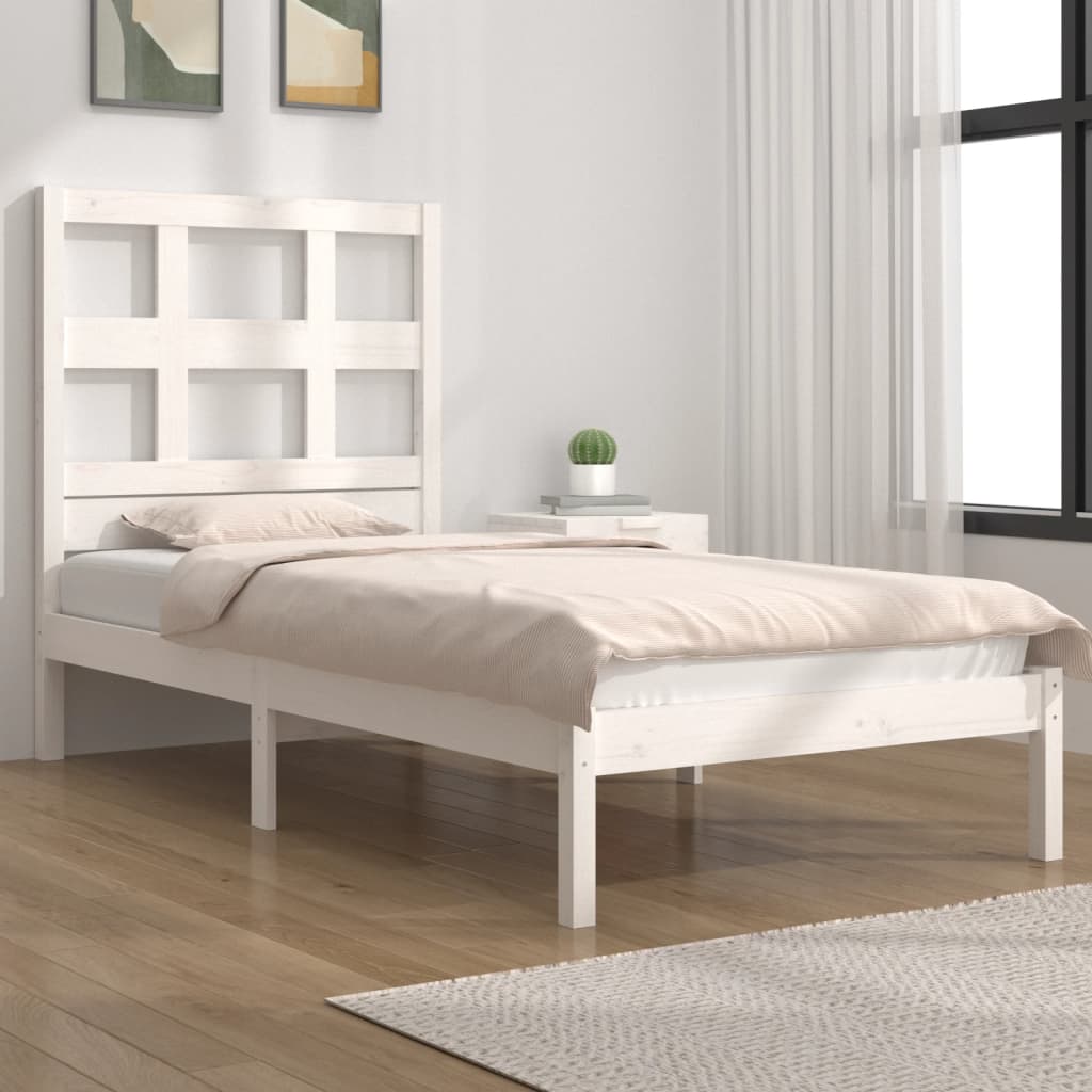 Bed Frame Solid Wood Pine 92X187 Cm Single Size