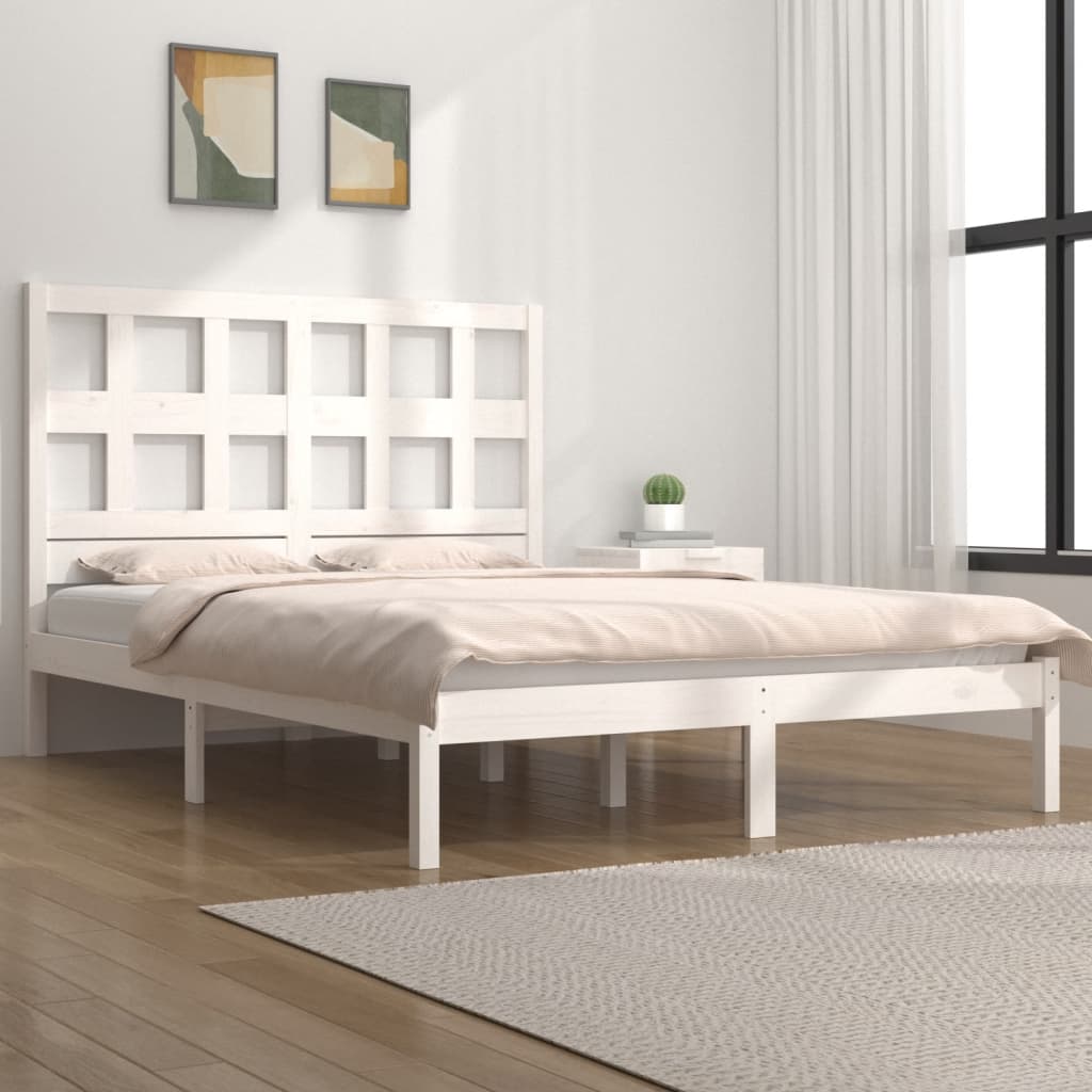 Bed Frame Solid Wood Pine 92X187 Cm Single Size