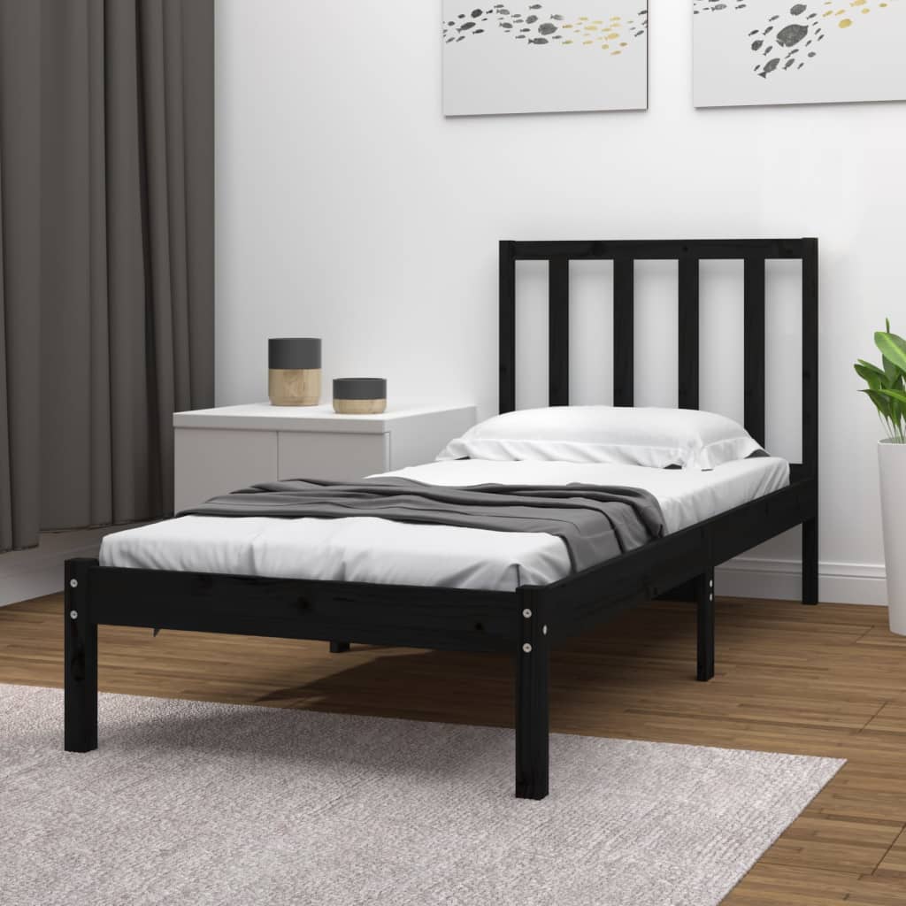 Bed Frame Solid Wood Pine 92X187 Cm Single Size