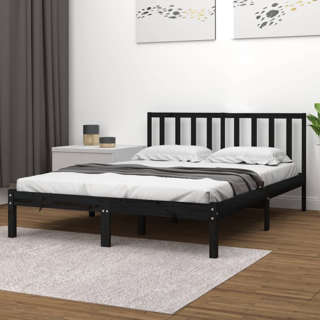 Bed Frame Solid Wood Pine 92X187 Cm Single Size