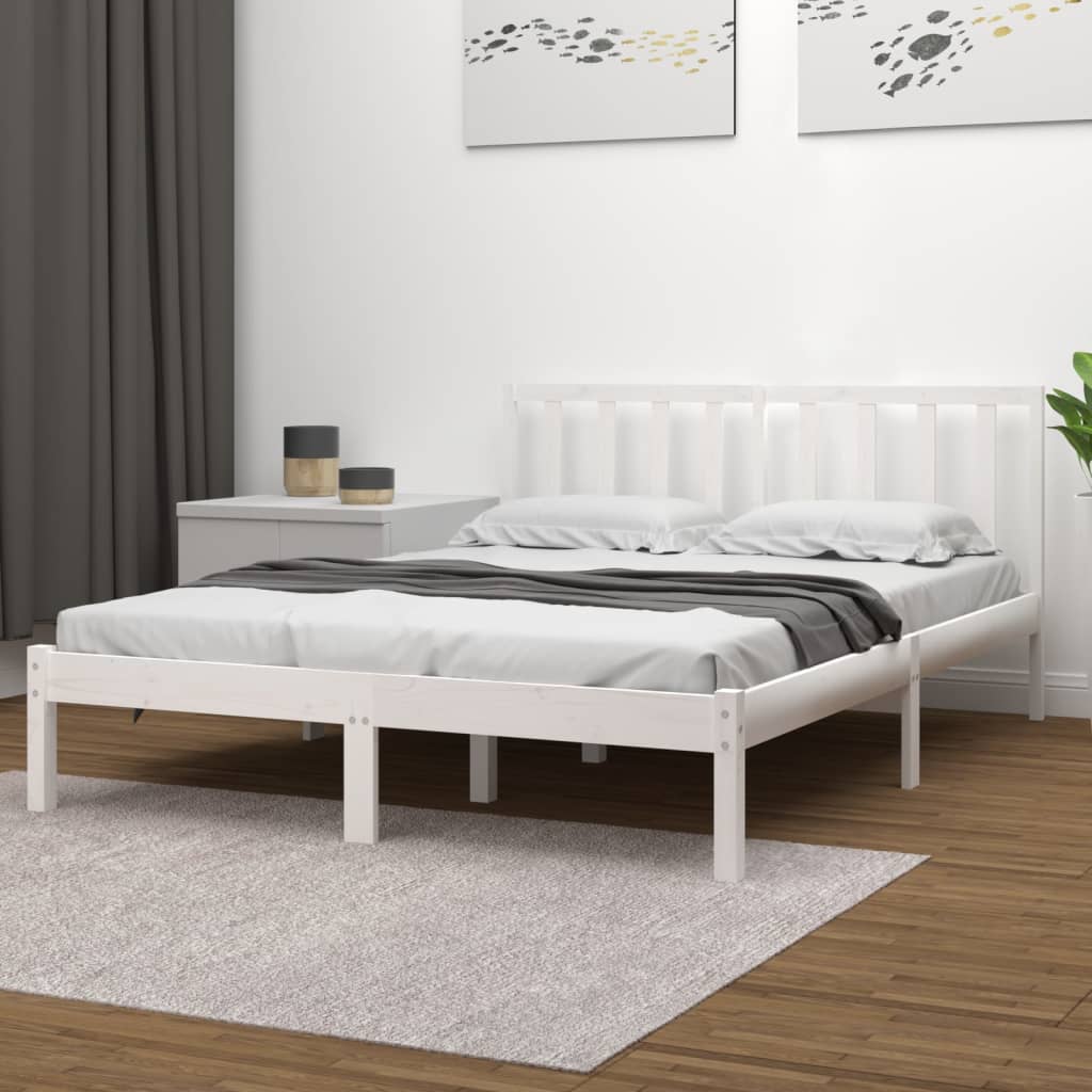 Bed Frame Solid Wood Pine 92X187 Cm Single Size