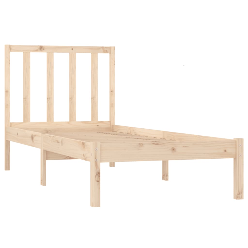 Bed Frame Solid Wood Pine 92X187 Cm Single Size