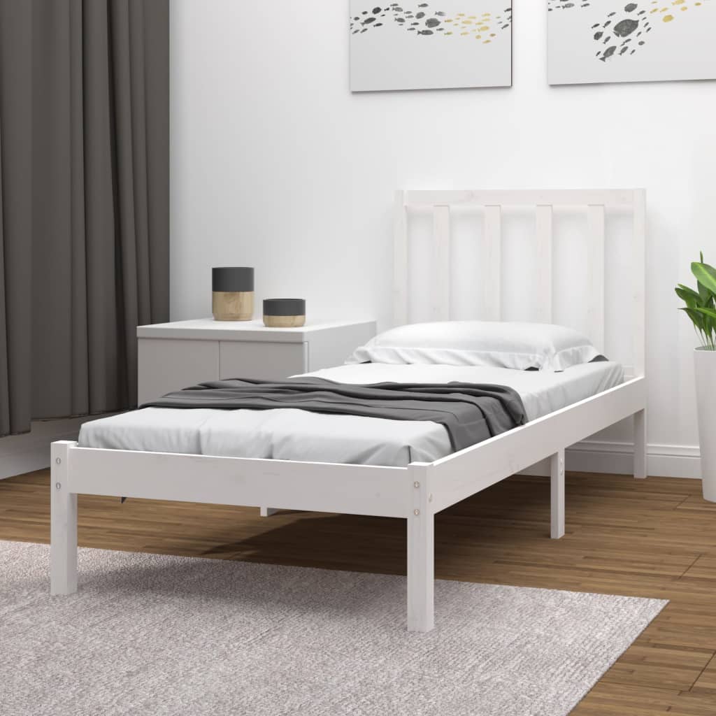 Bed Frame Solid Wood Pine 92X187 Cm Single Size