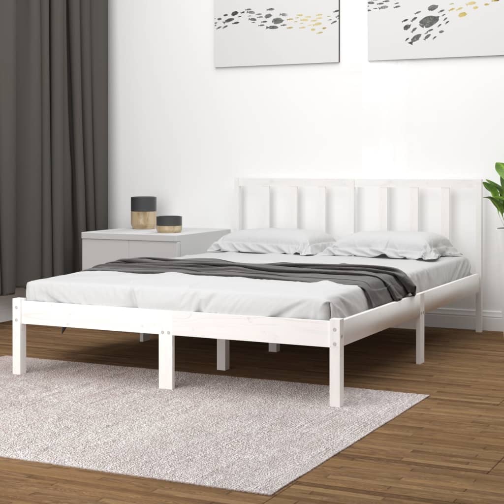 Bed Frame Solid Wood Pine 92X187 Cm Single Size