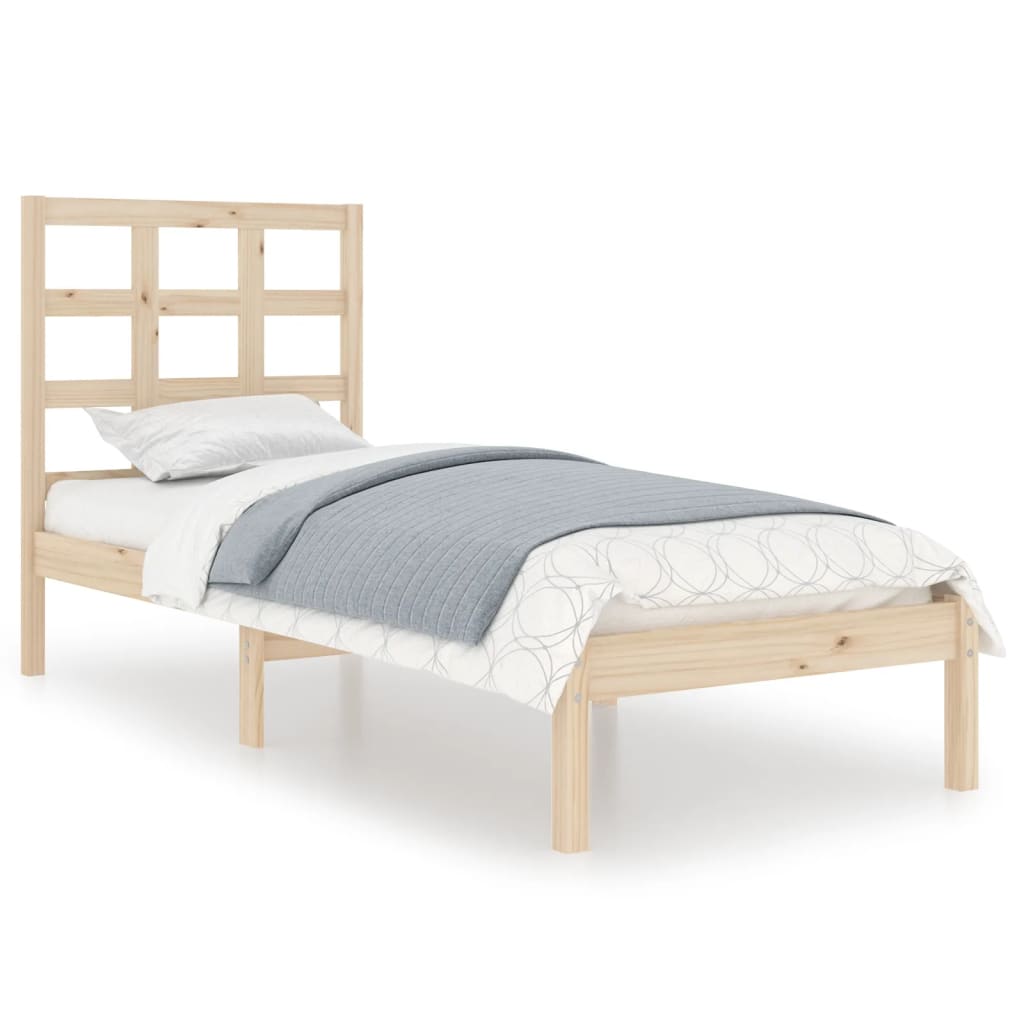 Bed Frame Solid Wood 92X187 Cm Single Size