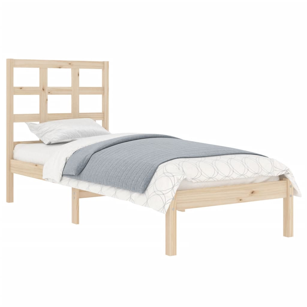 Bed Frame Solid Wood 92X187 Cm Single Size