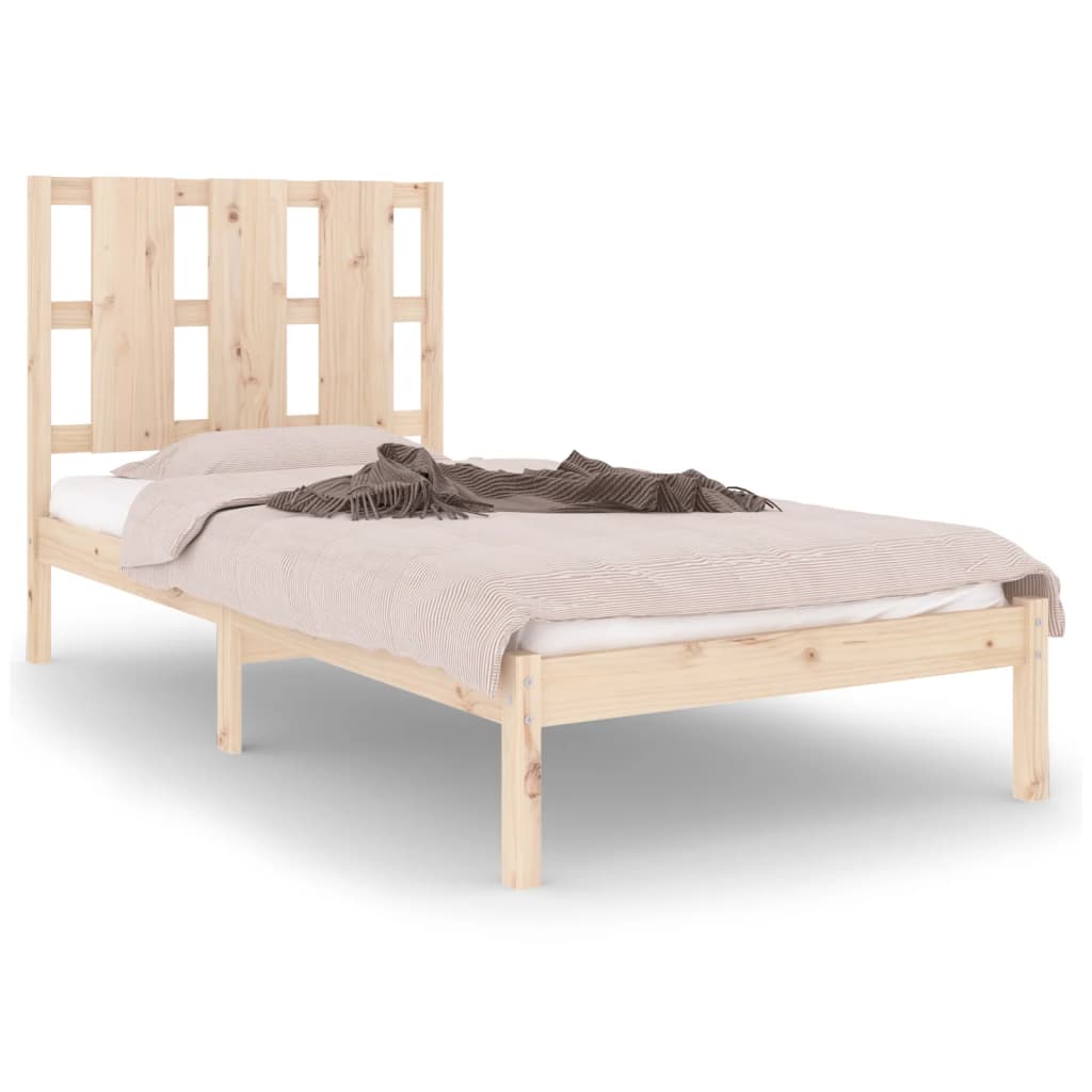 Bed Frame Solid Wood 92X187 Cm Single Size