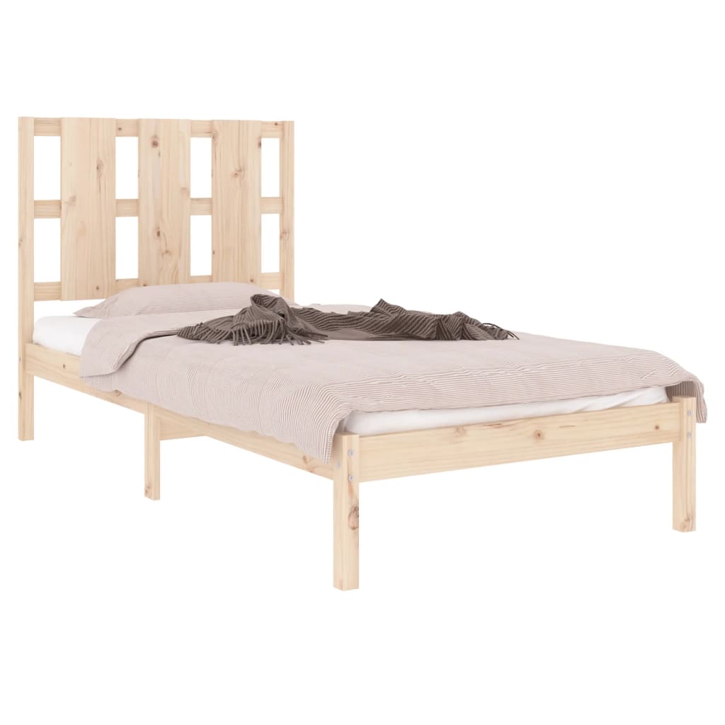 Bed Frame Solid Wood 92X187 Cm Single Size