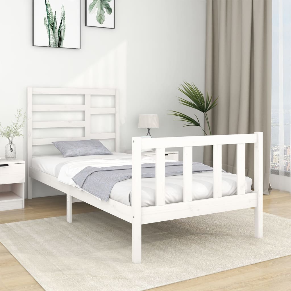 Bed Frame Solid Wood 92X187 Cm Single Size