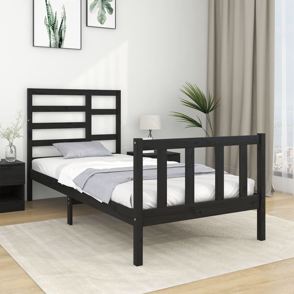 Bed Frame Solid Wood 92X187 Cm Single Size