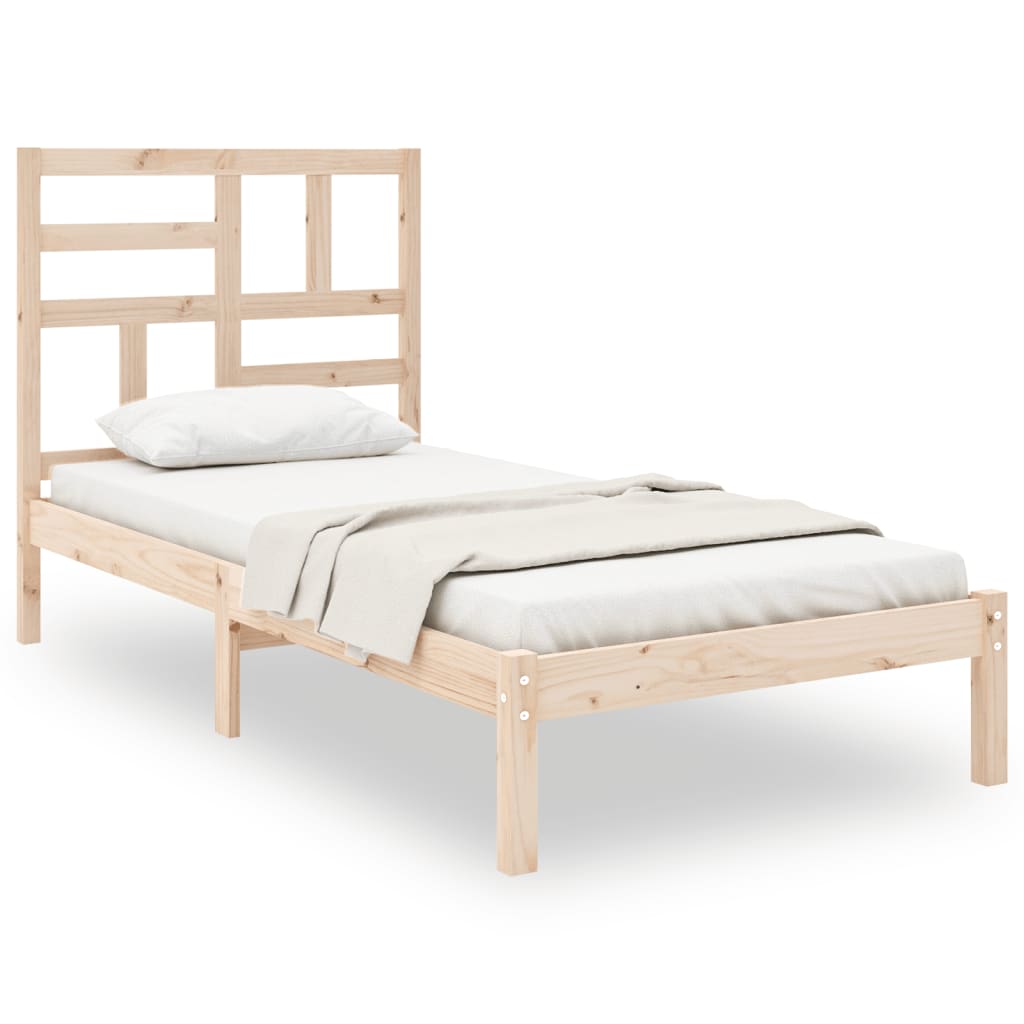 Bed Frame Solid Wood 92X187 Cm Single Size