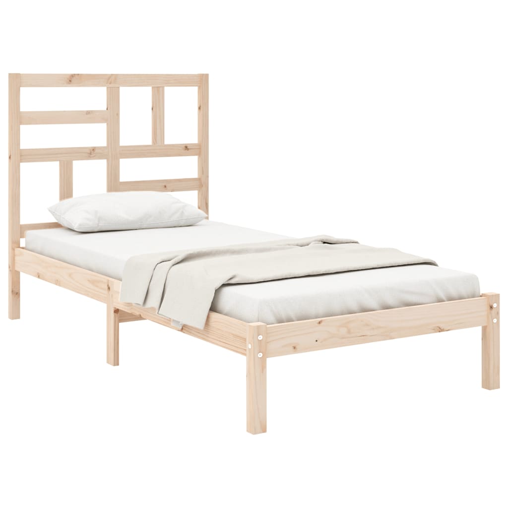 Bed Frame Solid Wood 92X187 Cm Single Size