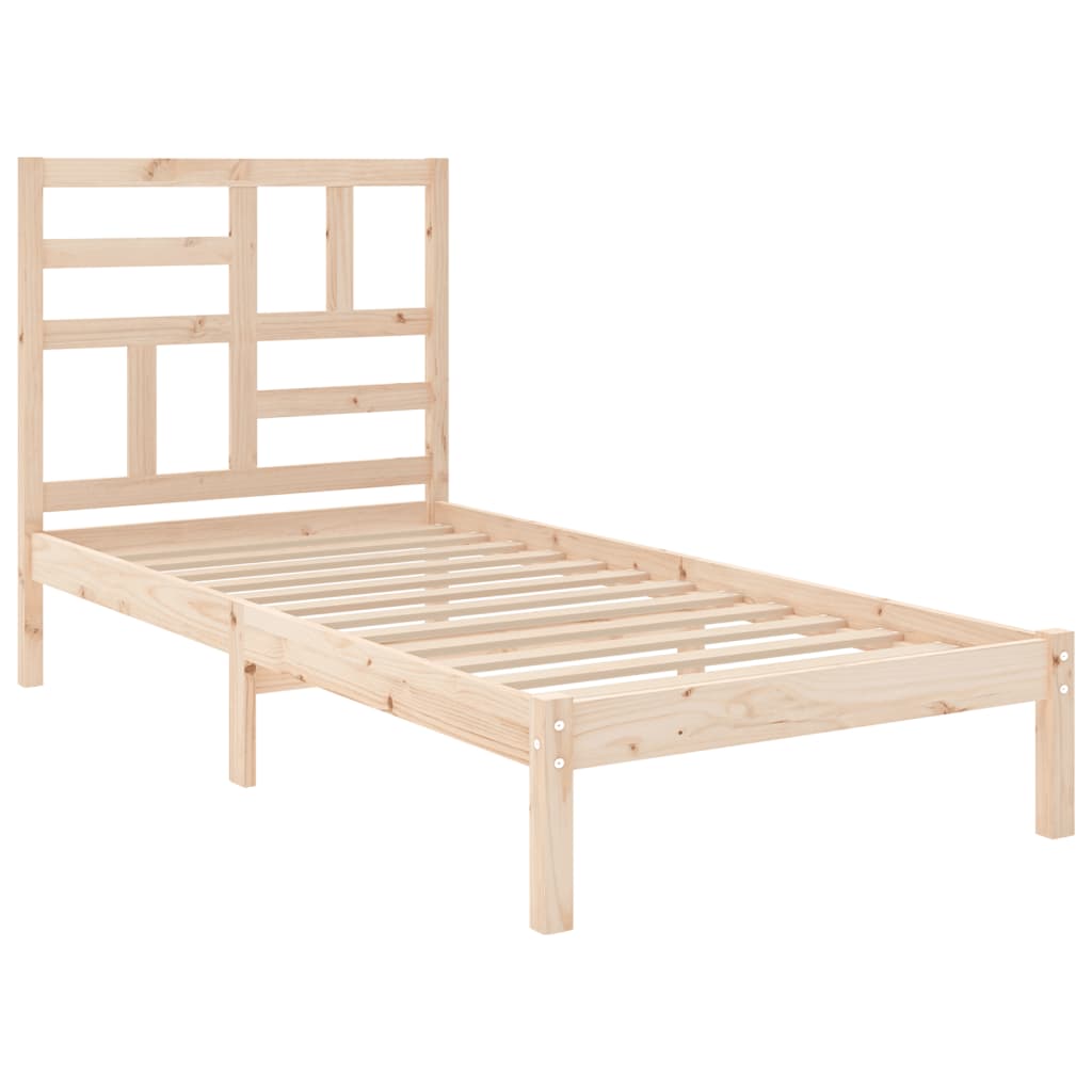 Bed Frame Solid Wood 92X187 Cm Single Size