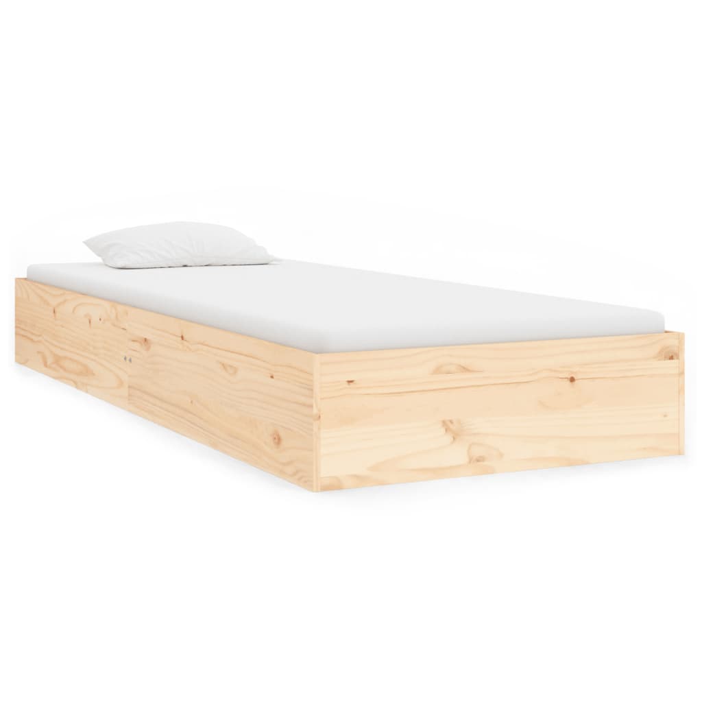 Bed Frame Solid Wood 92x187 cm Single Size