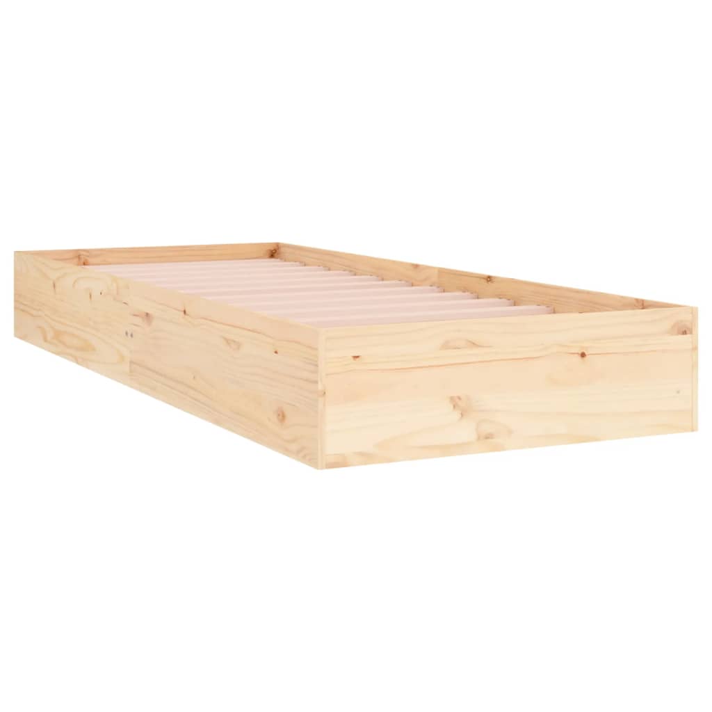 Bed Frame Solid Wood 92x187 cm Single Size