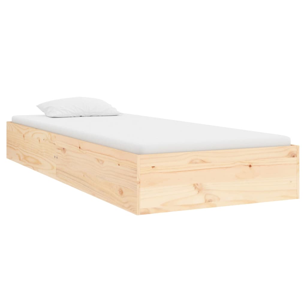 Bed Frame Solid Wood 92x187 cm Single Size