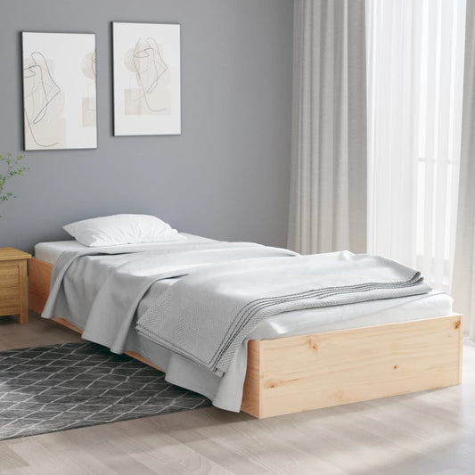 Bed Frame Solid Wood 92x187 cm Single Size